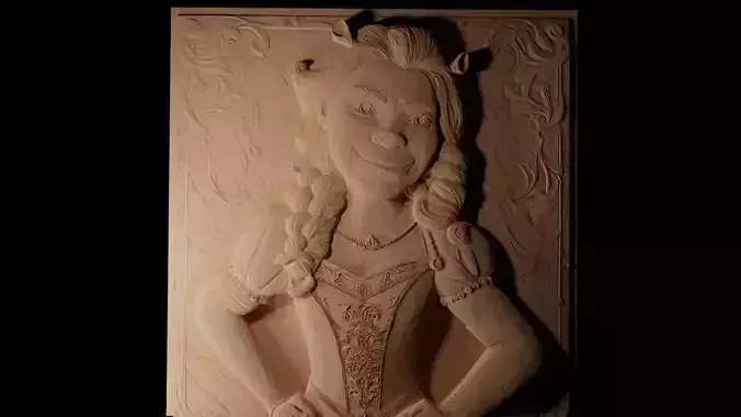 Princess Fiona Shrek CNC 3d Print High Relief Sand Casting 3D print model