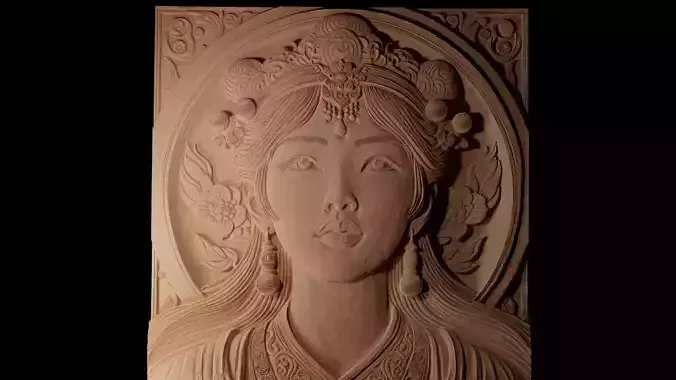 Princess 02 CNC 3d Print High Relief Sand Casting 3D print model