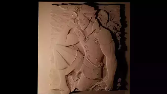 Prince Eric Little Mermaid CNC 3d Print High Relief Sand Casting