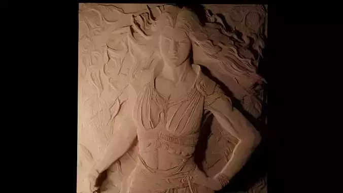 Polgara The Belgariad CNC 3d Print High Relief Sand Casting