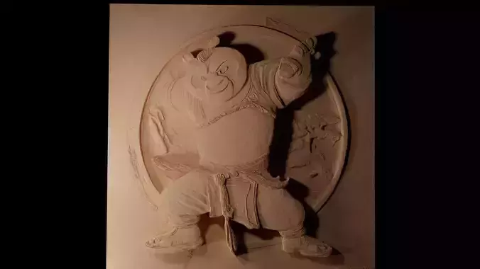 Po Kung Fu Panda CNC 3d Print High Relief Sand Casting 3D print model