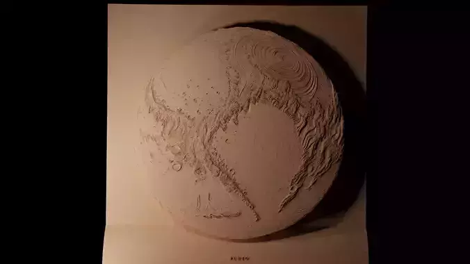 Pluto CNC 3d Print High Relief Sand Casting