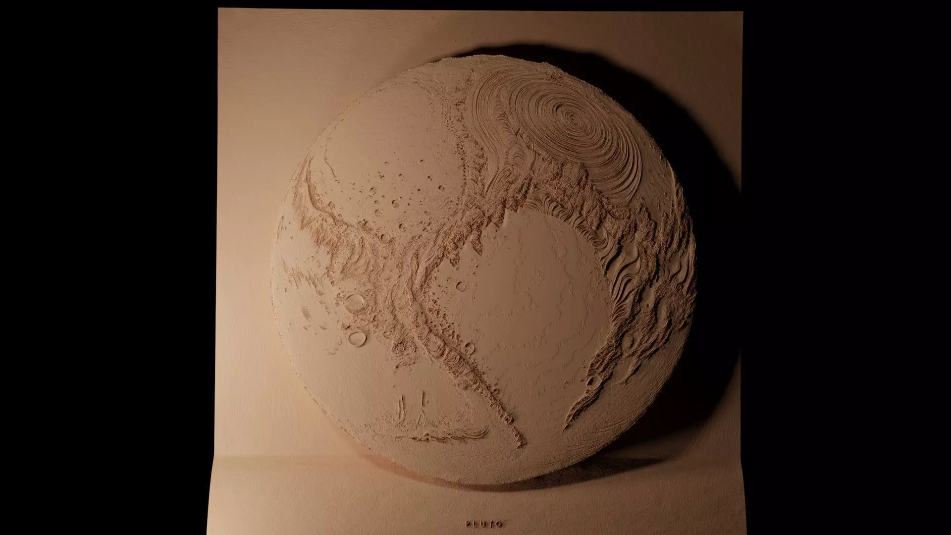 Pluto CNC 3d Print High Relief Sand Casting 3D print model_0