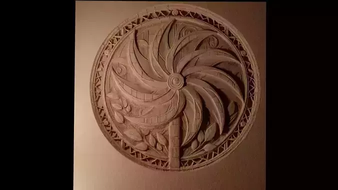 Pinwheel CNC 3d Print High Relief Sand Casting