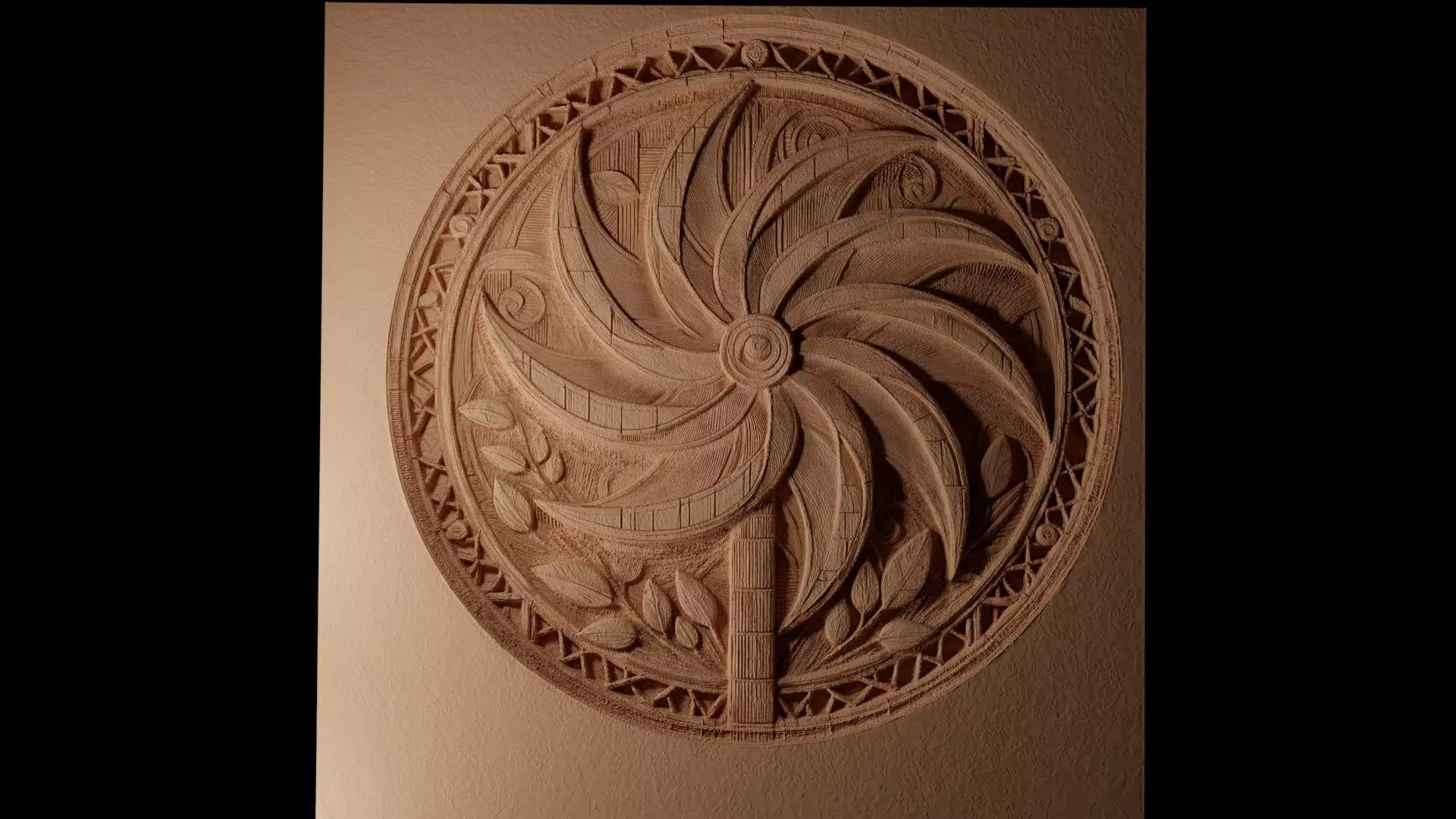 Pinwheel CNC 3d Print High Relief Sand Casting 3D print model_0