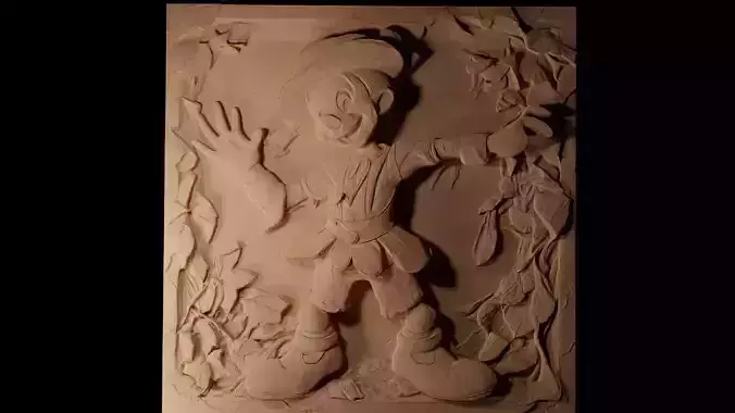 Pinocchio CNC 3d Print High Relief Sand Casting