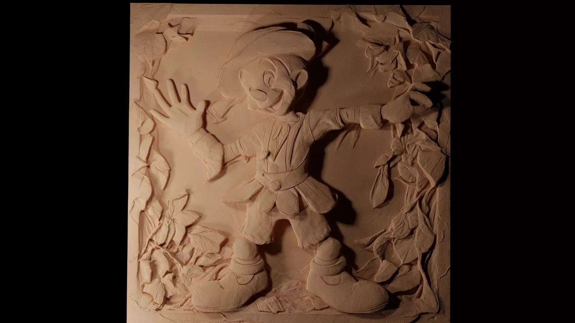 Pinocchio CNC 3d Print High Relief Sand Casting 3D print model_0