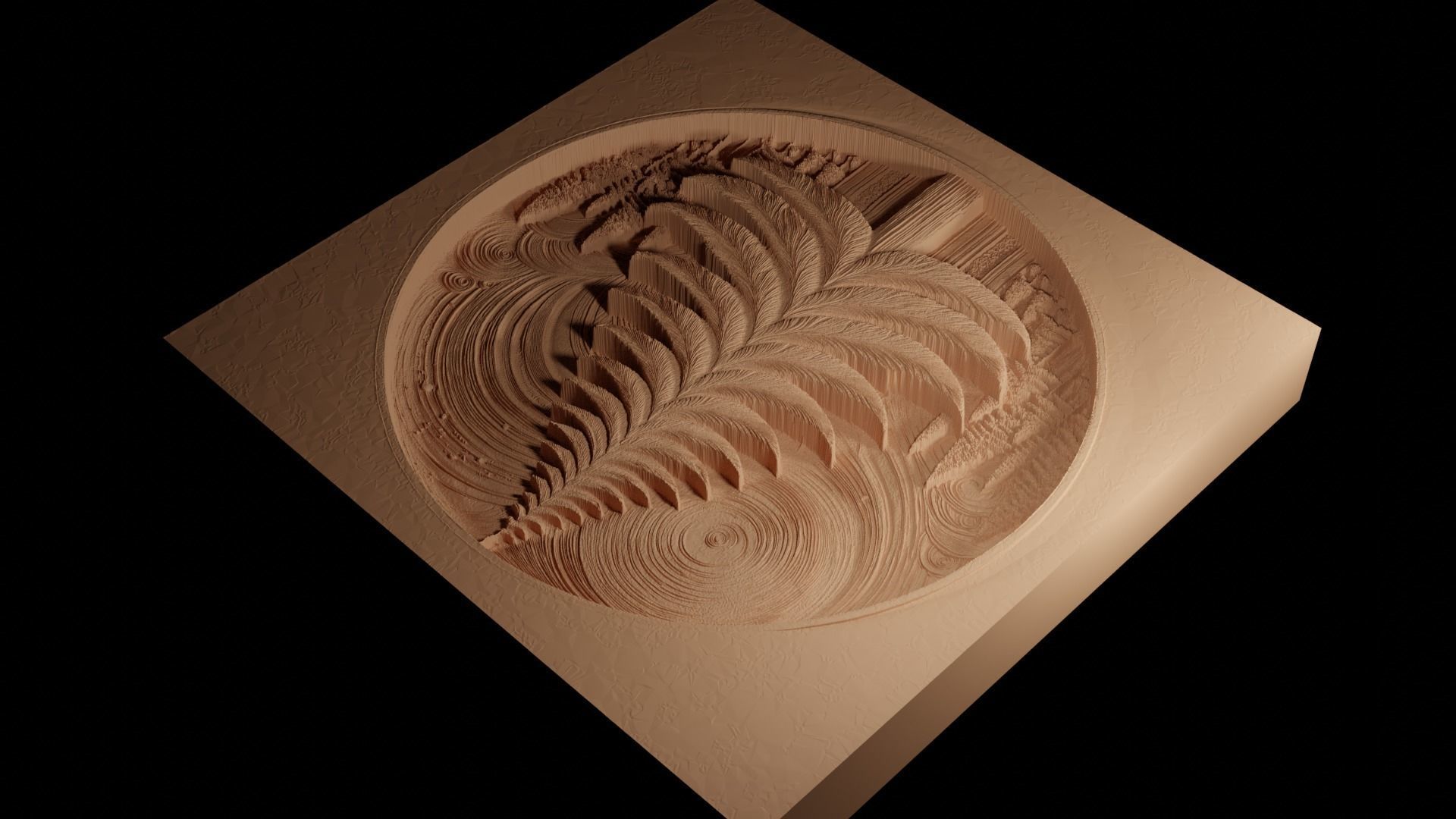 Pine Tree CNC 3d Print High Relief Sand Casting 3D print model_4