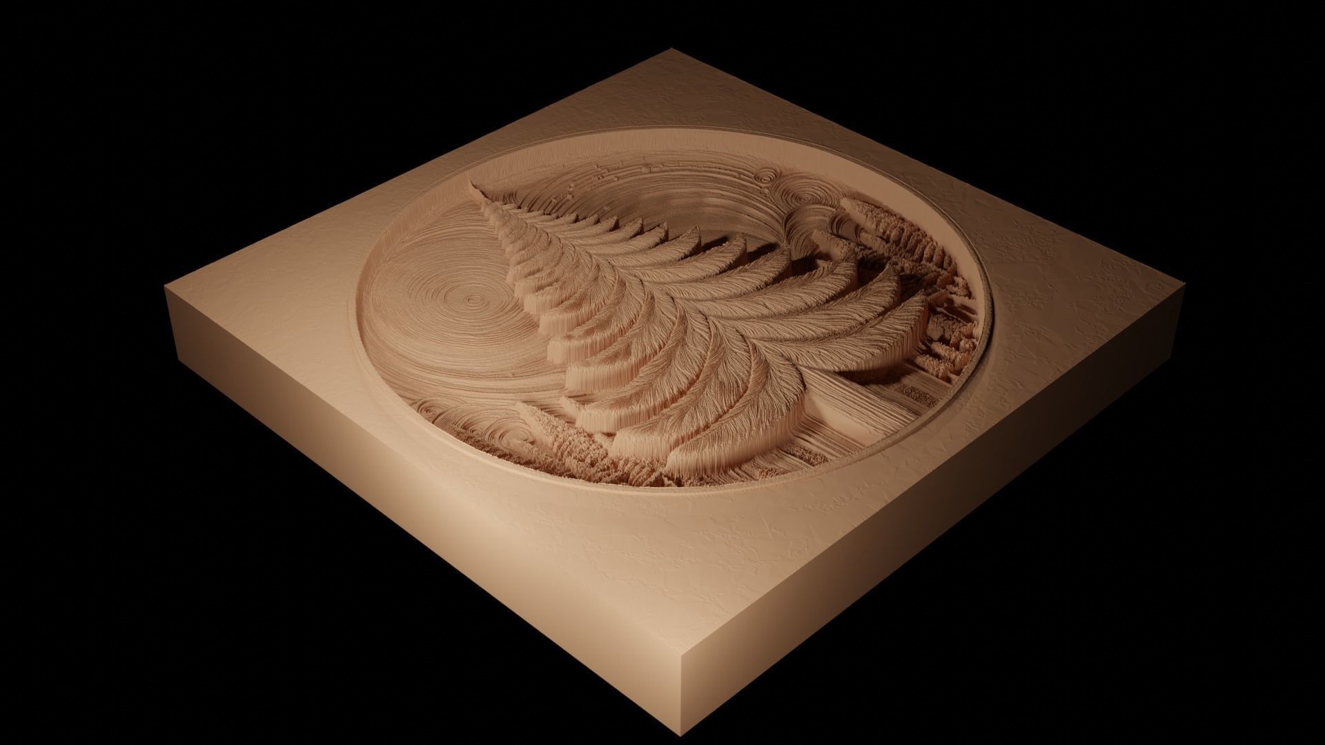 Pine Tree CNC 3d Print High Relief Sand Casting 3D print model_2