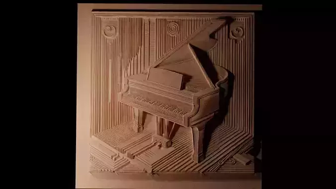 Piano CNC 3d Print High Relief Sand Casting