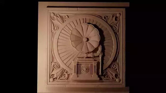 Phonograph CNC 3d Print High Relief Sand Casting 3D print model