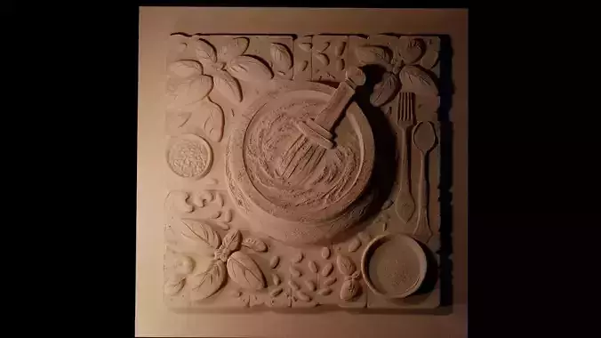 Pesto CNC 3d Print High Relief Sand Casting 3D print model