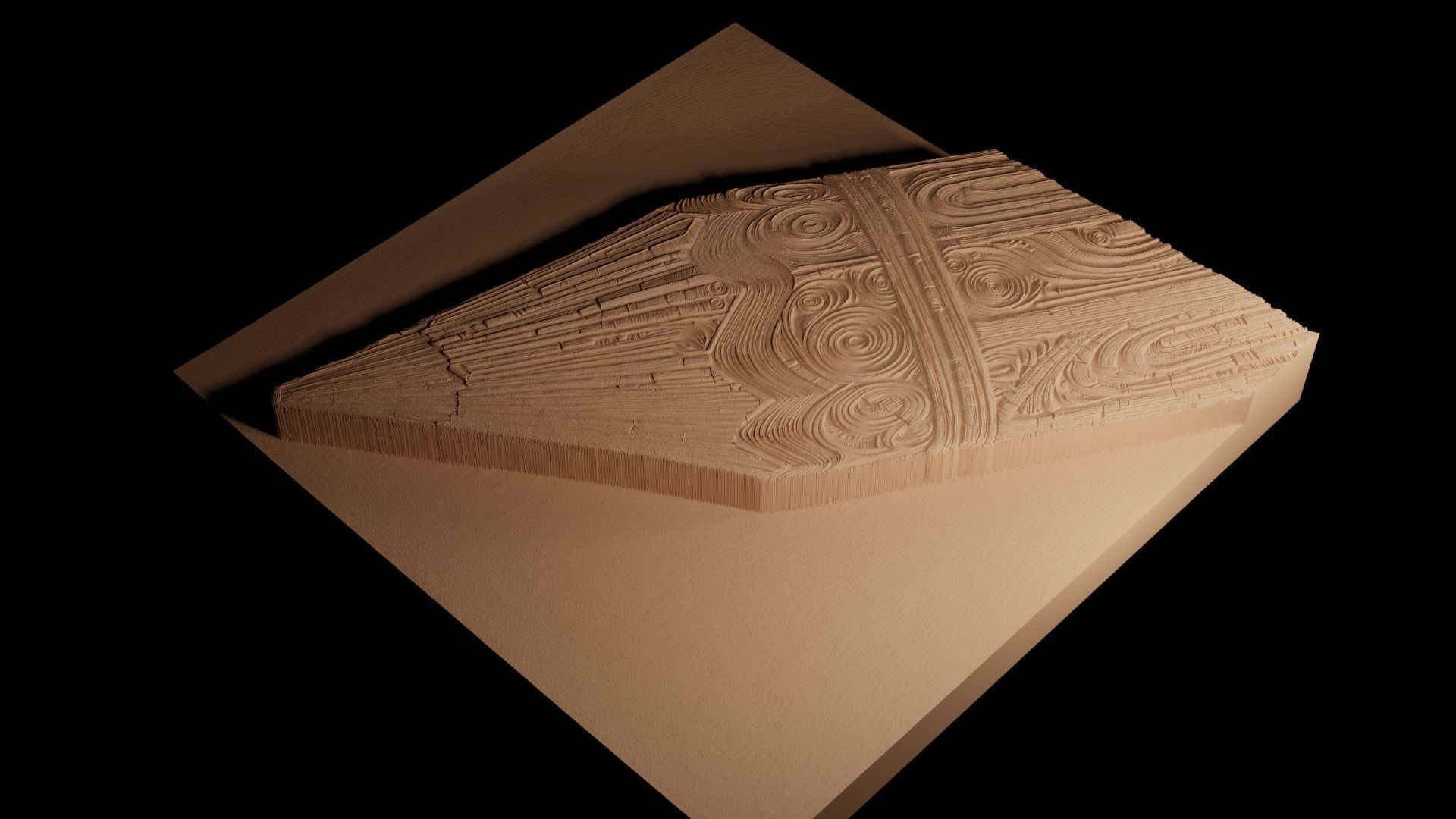 Pencil CNC 3d Print High Relief Sand Casting 3D print model_4