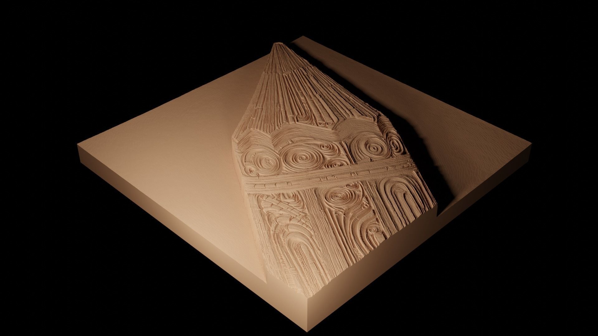 Pencil CNC 3d Print High Relief Sand Casting 3D print model_2