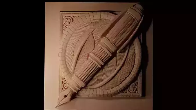 Pen CNC 3d Print High Relief Sand Casting 3D print model