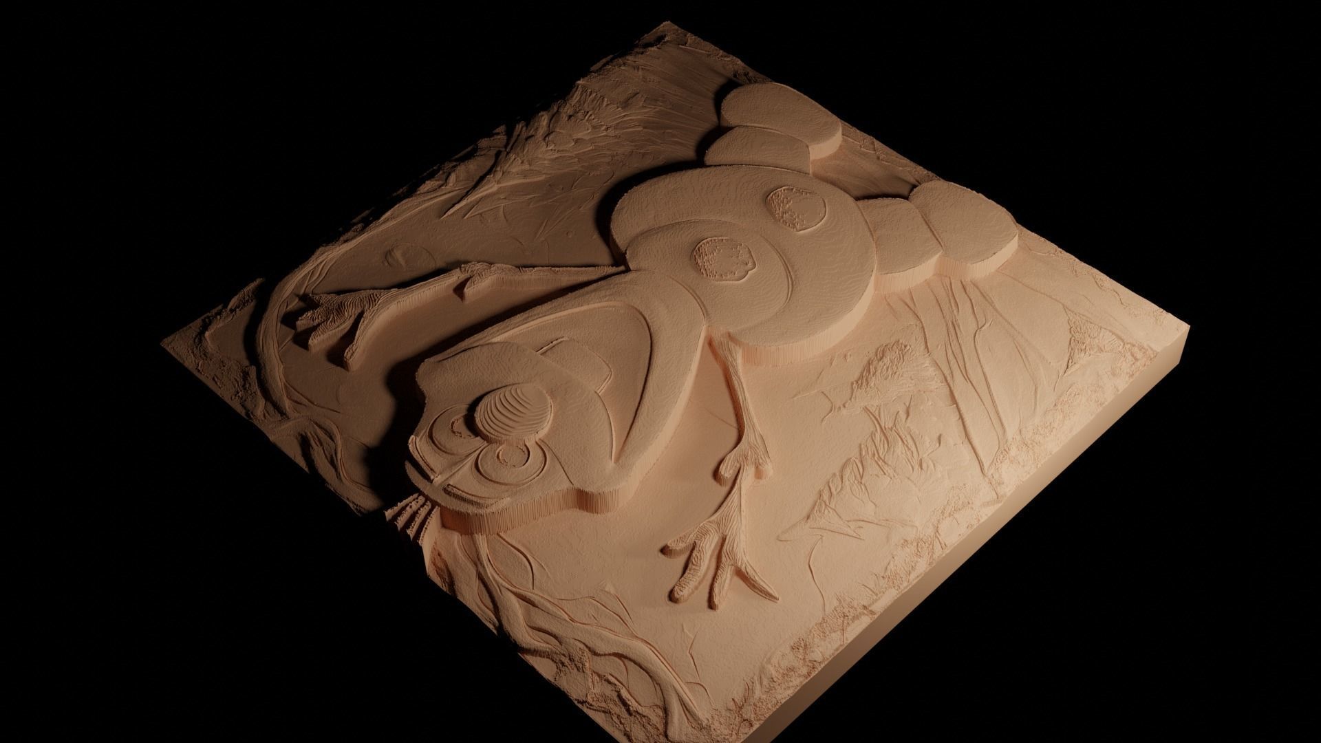 Olaf Frozen CNC 3d Print High Relief Sand Casting 3D print model_4