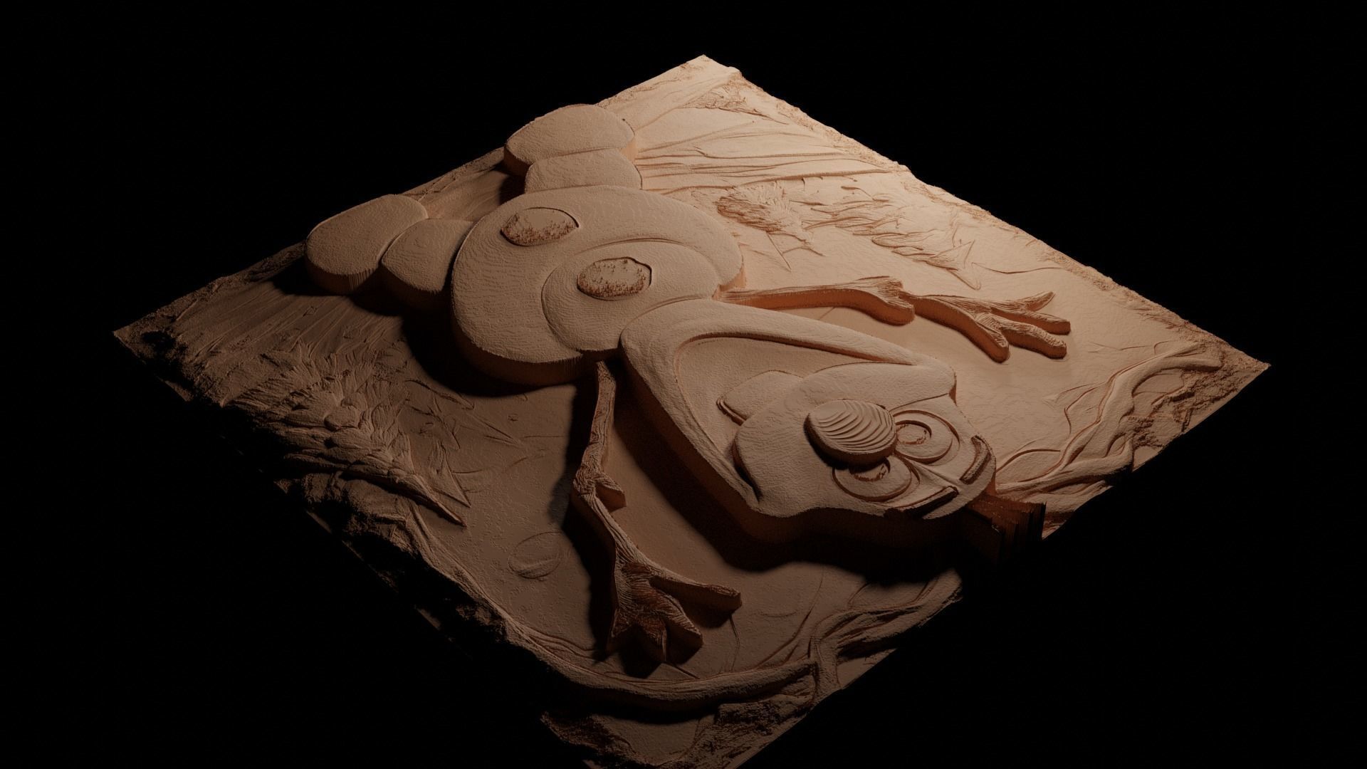 Olaf Frozen CNC 3d Print High Relief Sand Casting 3D print model_3