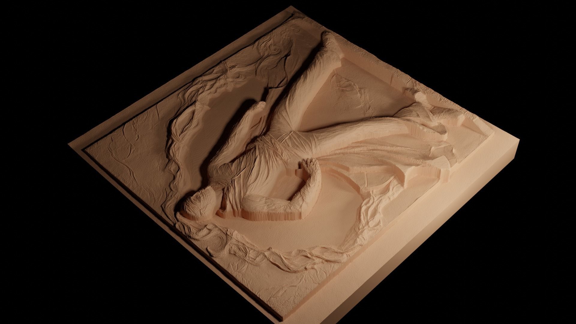 Oh Home CNC 3d Print High Relief Sand Casting 3D print model_4