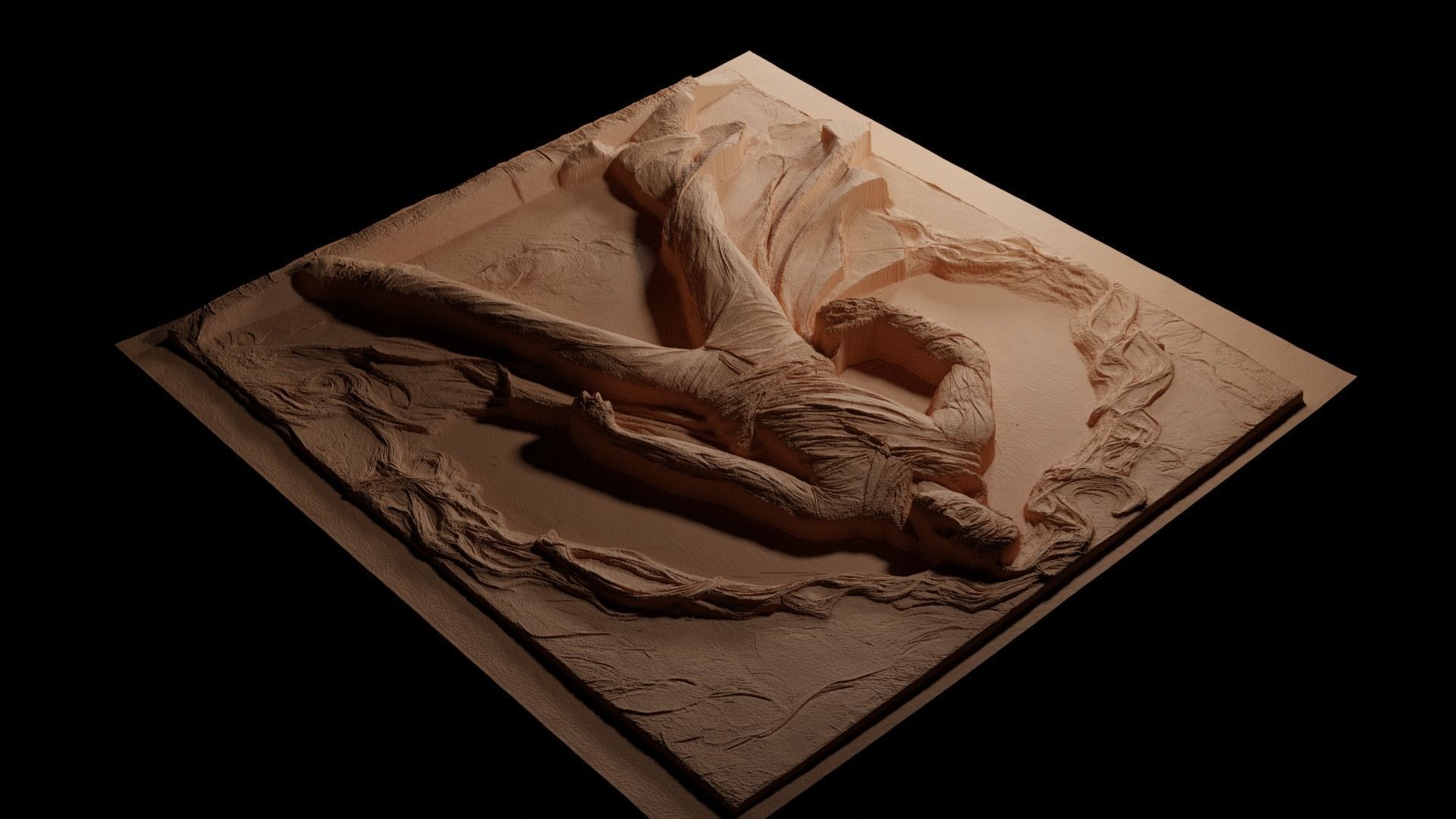 Oh Home CNC 3d Print High Relief Sand Casting 3D print model_3