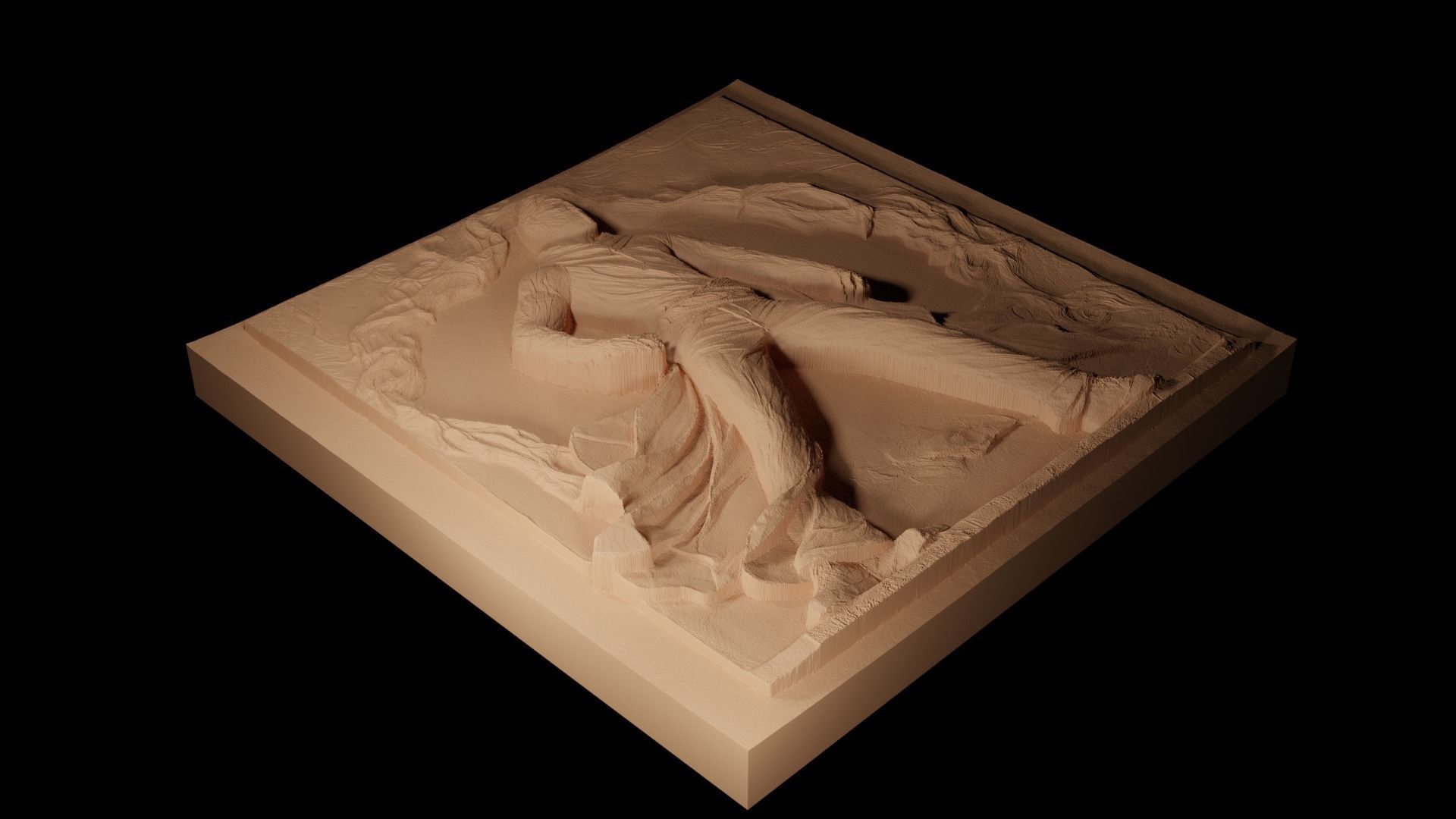 Oh Home CNC 3d Print High Relief Sand Casting 3D print model_2