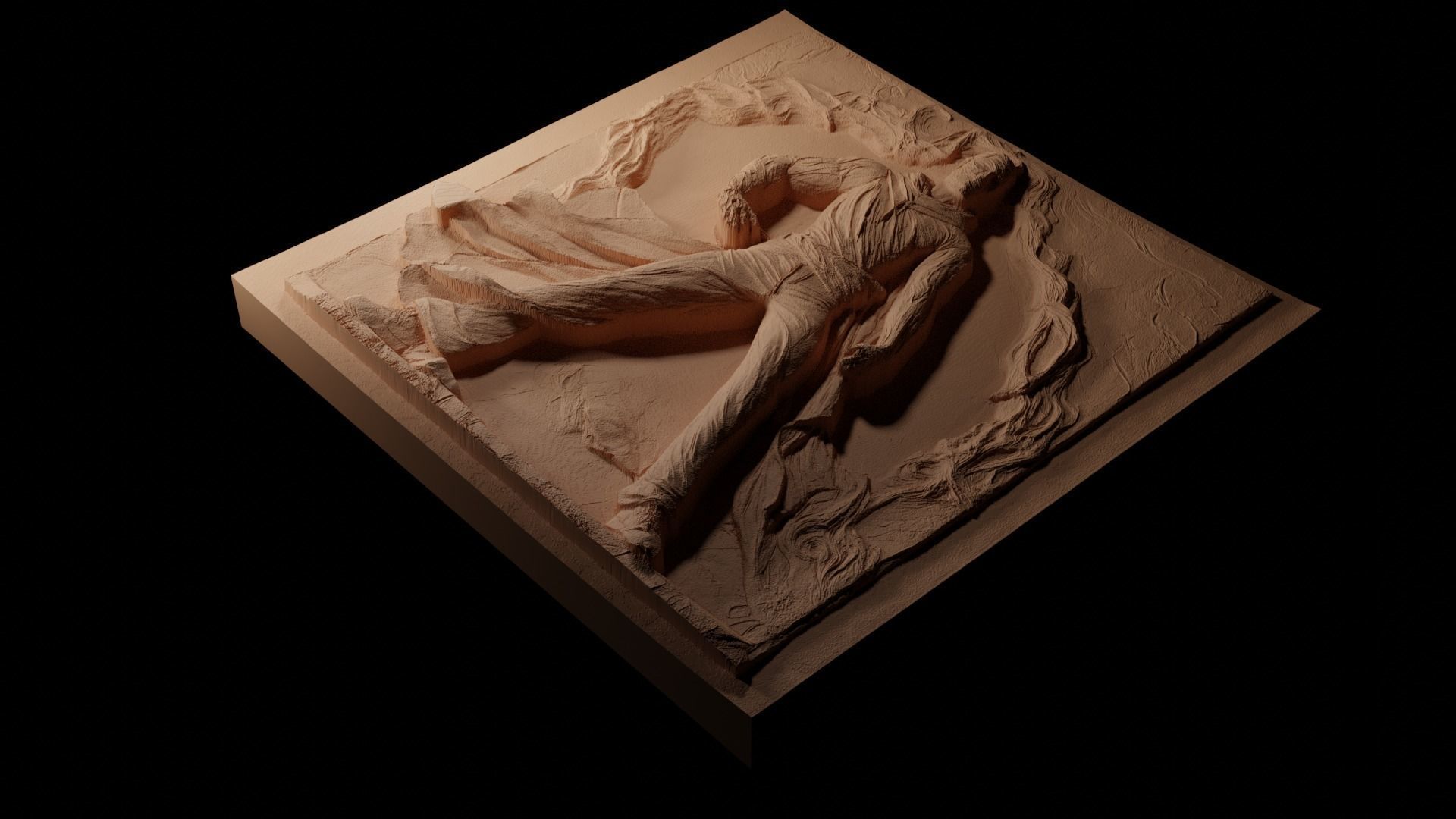 Oh Home CNC 3d Print High Relief Sand Casting 3D print model_1