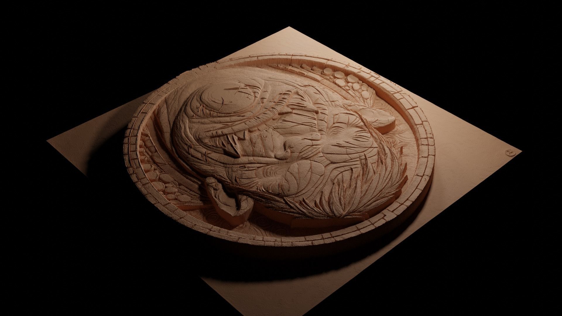 Ogre CNC 3d Print High Relief Sand Casting 3D print model_3