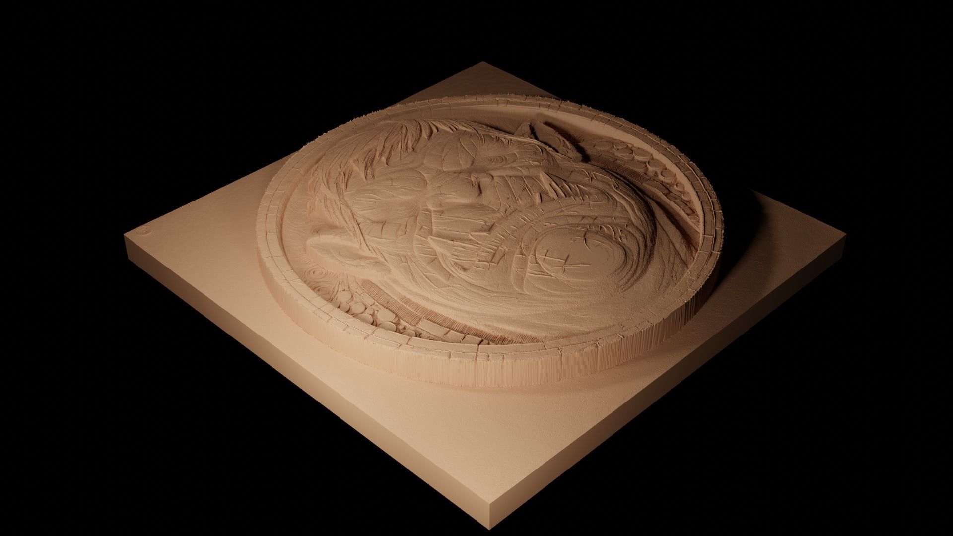 Ogre CNC 3d Print High Relief Sand Casting 3D print model_2