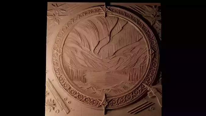 Northern Lights CNC 3d Print High Relief Sand Casting