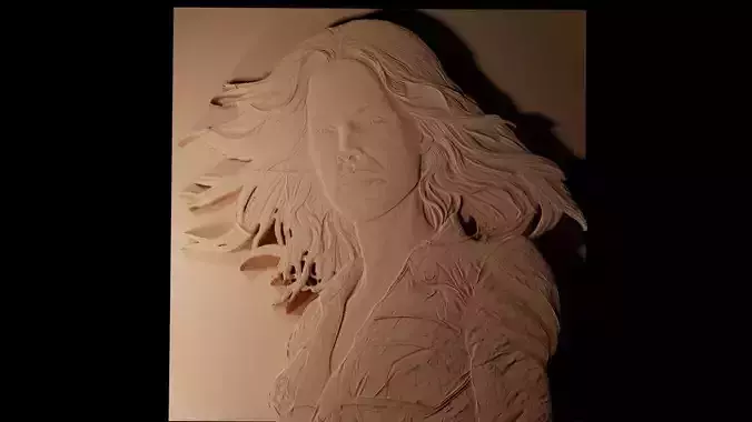 Nicole Kidman CNC 3d Print High Relief Sand Casting