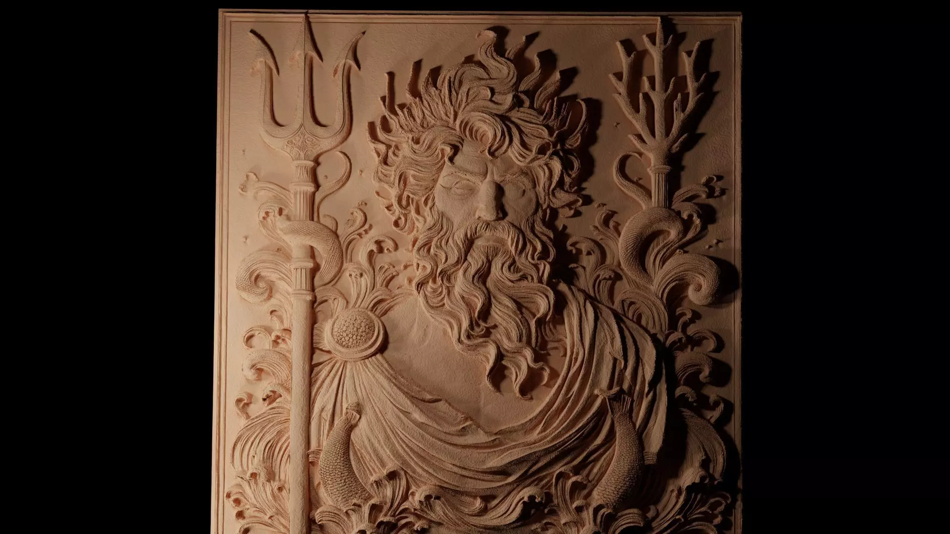 Neptune CNC 3d Print High Relief Sand Casting 3D print model_0