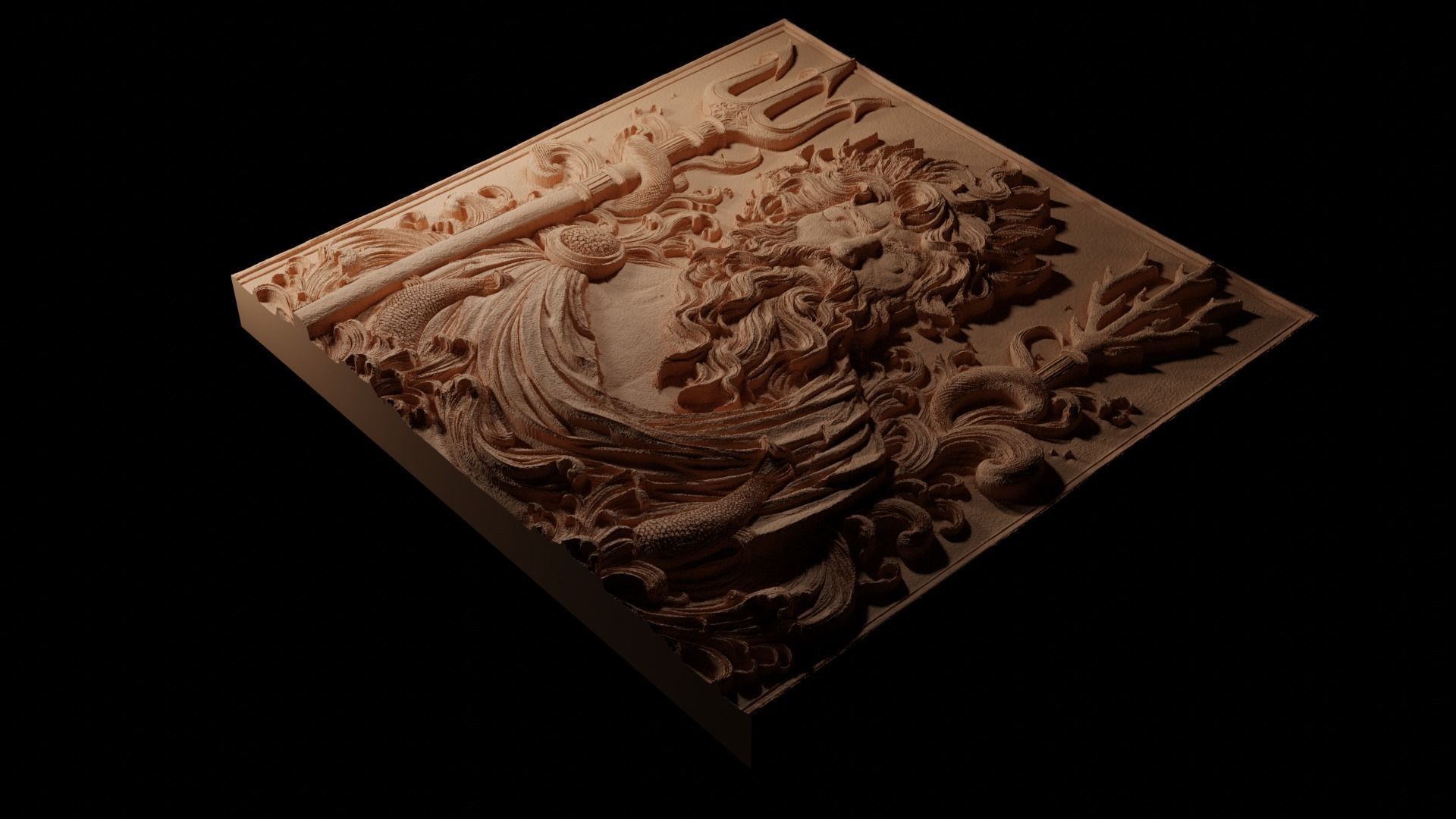 Neptune CNC 3d Print High Relief Sand Casting 3D print model_1