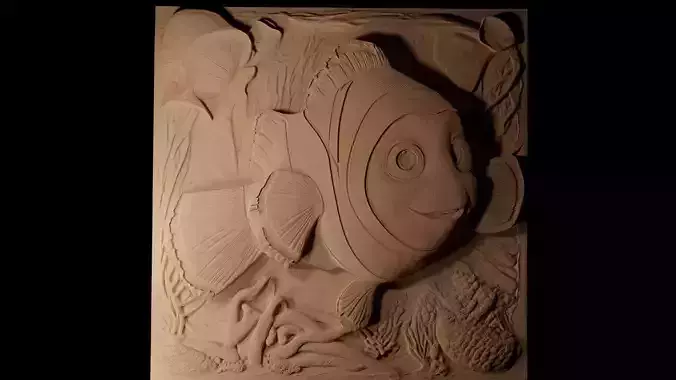 Nemo Finding Nemo CNC 3d Print High Relief Sand Casting 3D print model