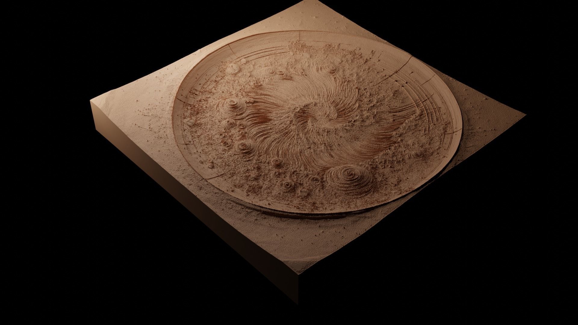 Nebula CNC 3d Print High Relief Sand Casting 3D print model_1