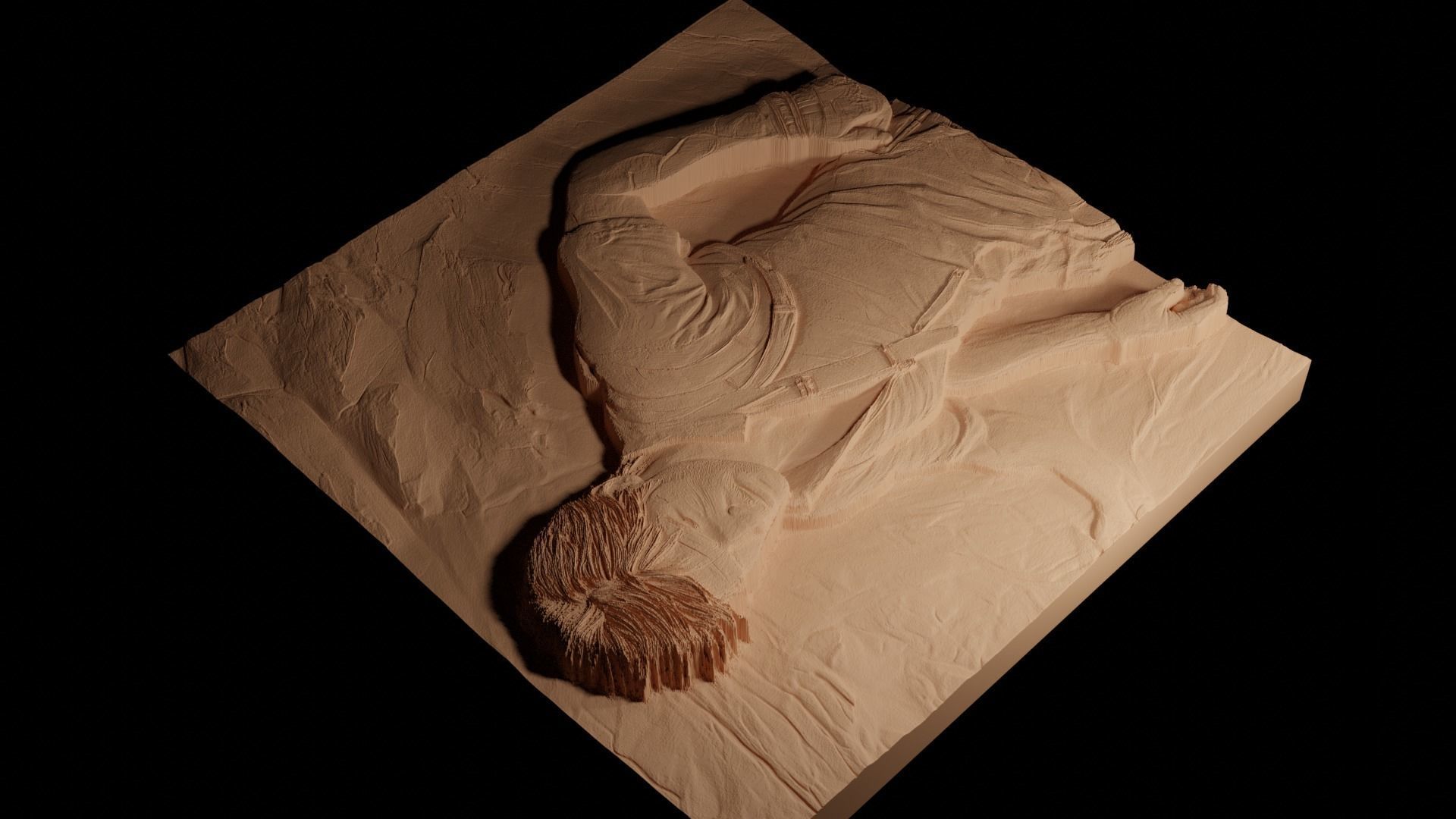 Nathan Drake Uncharted CNC 3d Print High Relief Sand Casting 3D print model_4