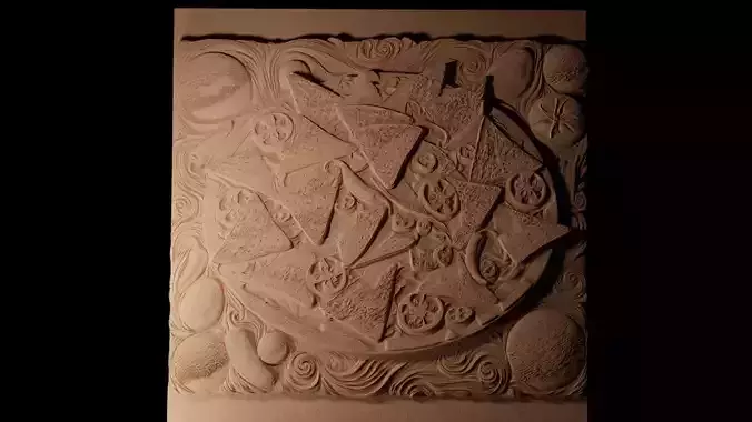 Nachos CNC 3d Print High Relief Sand Casting 3D print model