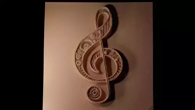 Musical Note CNC 3d Print High Relief Sand Casting