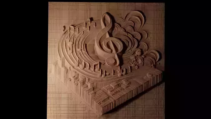 Music Score CNC 3d Print High Relief Sand Casting