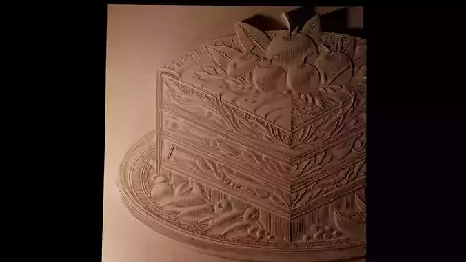 Moussaka CNC 3d Print High Relief Sand Casting