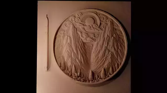 Mountain Range CNC 3d Print High Relief Sand Casting 3D print model