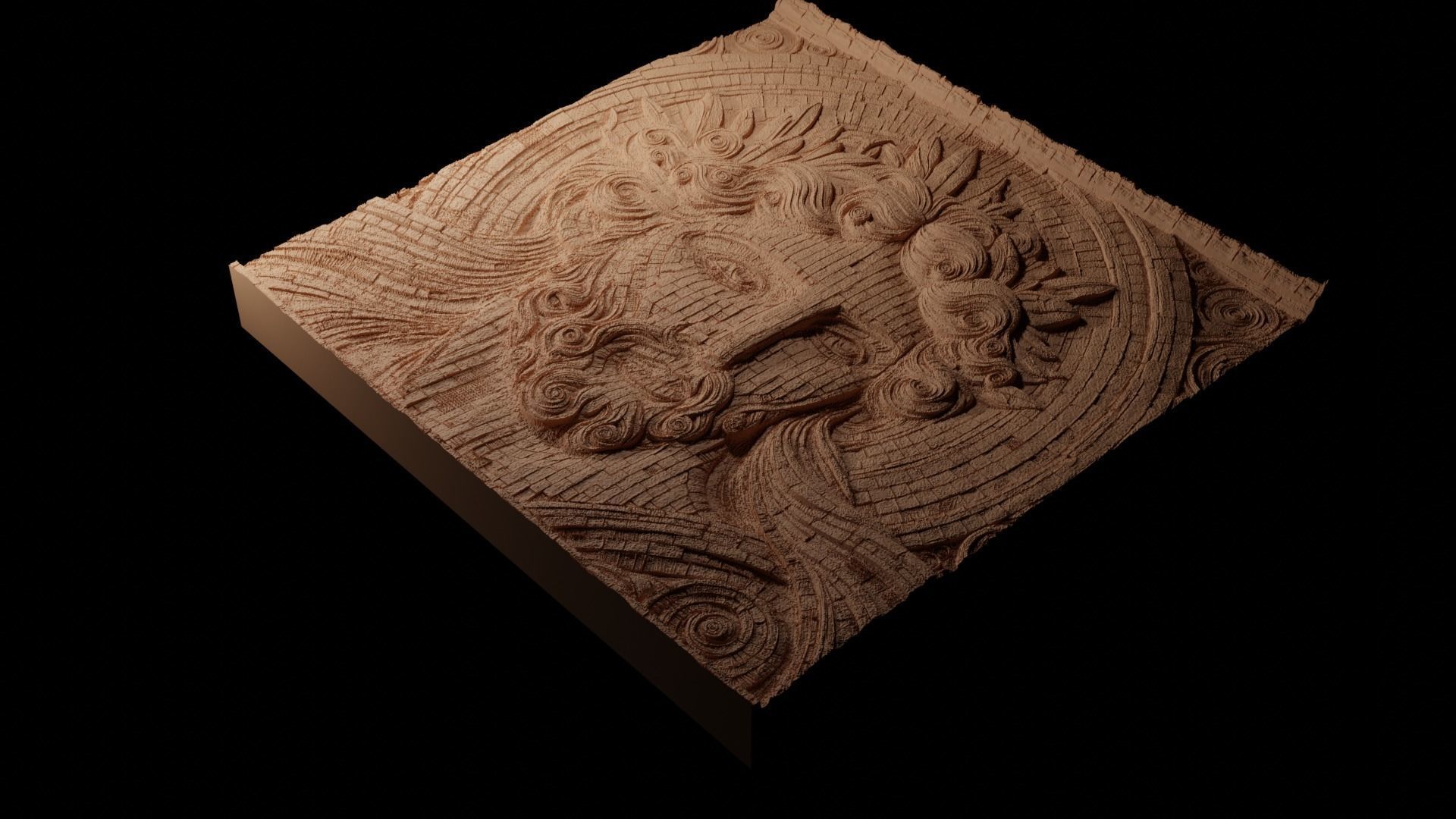 Mosaic CNC 3d Print High Relief Sand Casting 3D print model_1