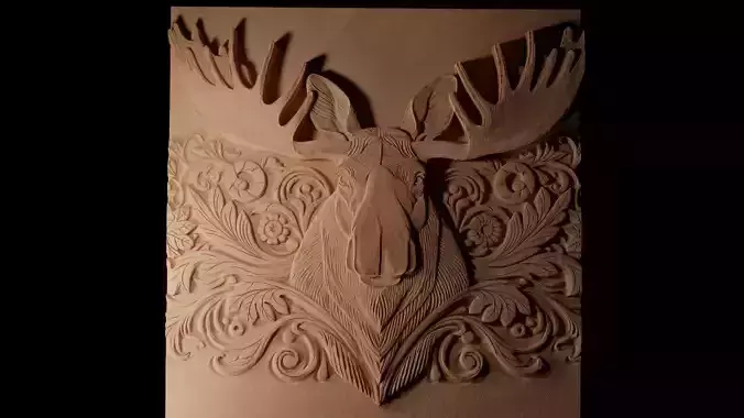 Moose CNC 3d Print High Relief Sand Casting