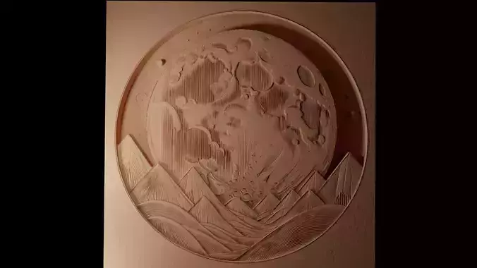 Moon CNC 3d Print High Relief Sand Casting