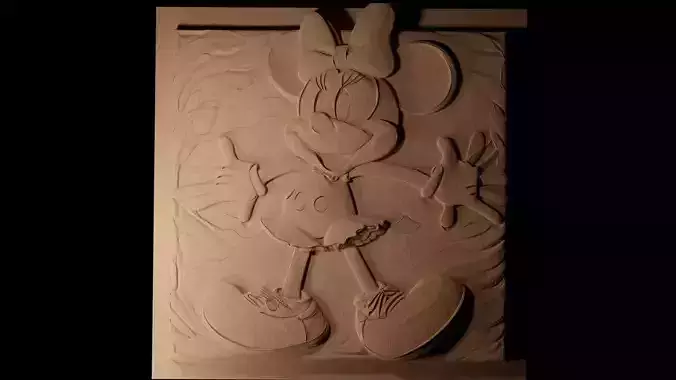 Minnie Mouse CNC 3d Print High Relief Sand Casting