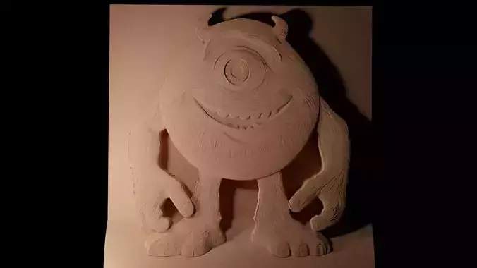 Mike Wazowski CNC 3d Print High Relief Sand Casting