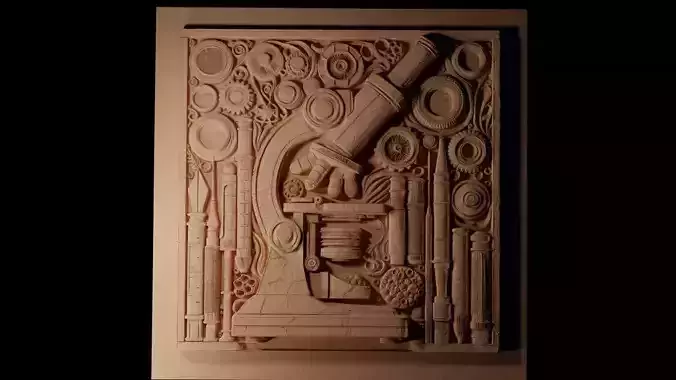 Microscope CNC 3d Print High Relief Sand Casting