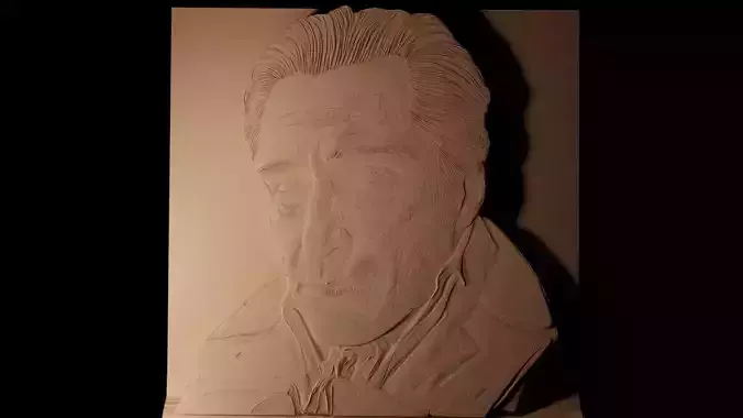 Michael Corleone CNC 3d Print High Relief Sand Casting 3D print model