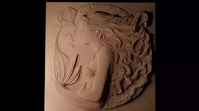 Mermaid CNC 3d Print High Relief Sand Casting