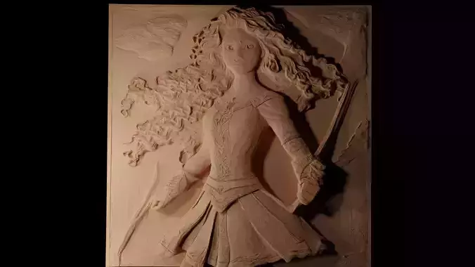 Merida Brave CNC 3d Print High Relief Sand Casting