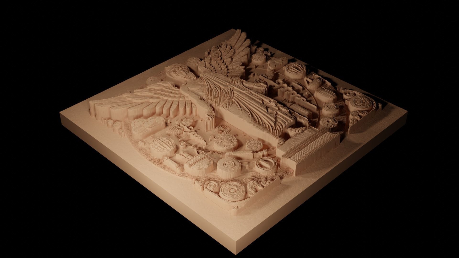 Mercury CNC 3d Print High Relief Sand Casting 3D print model_2