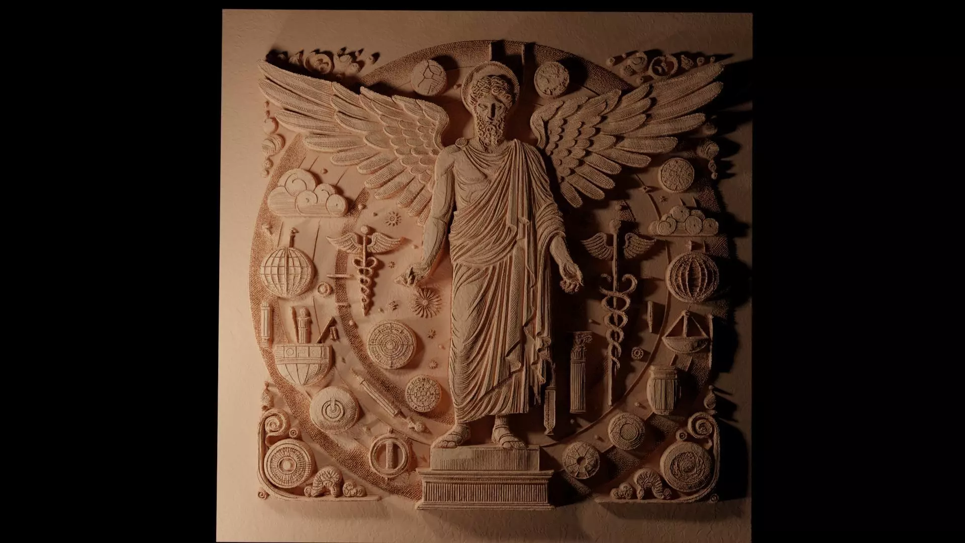 Mercury CNC 3d Print High Relief Sand Casting 3D print model_0
